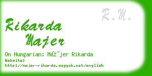 rikarda majer business card